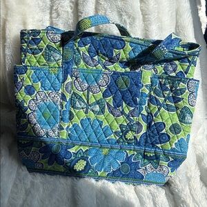 Vera Bradley Green and Blue Patterned Tote
